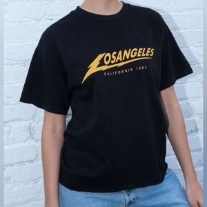 Brandy Melville Los Angeles Lightning Tee (Size Medium)